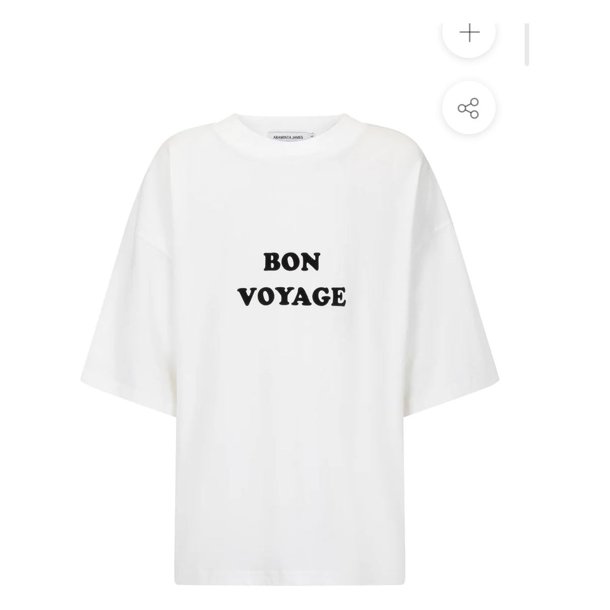 BON VOYAGE TEE- SNOW-ARAMINTA JAMES