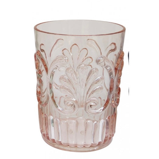 Lulu Acrylic Tumbler Scollop Design Blush