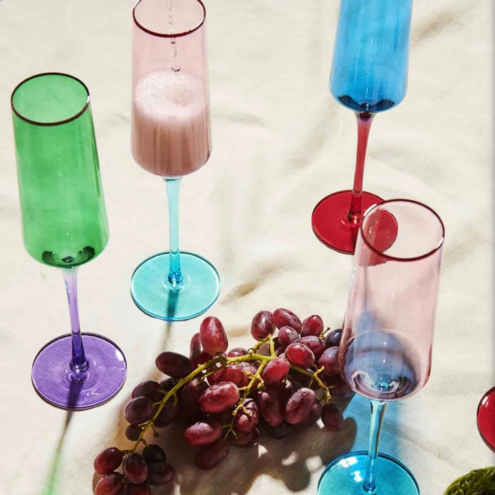ROSE WITH A TWIST CHAMPAGNE GLASS 2P SET-KIP & CO