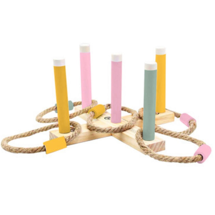 13 Piece Pine Wood Outdoor Quoits Game Set