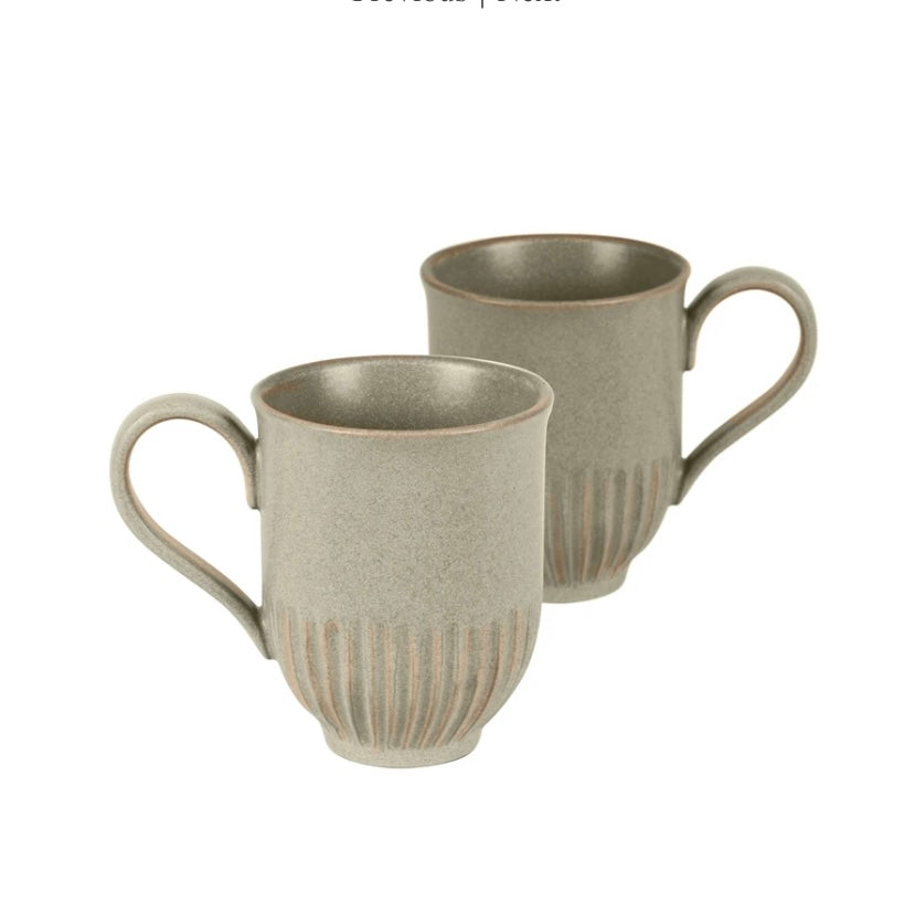 CRAFTED MUG 2 PACK -OLIVE