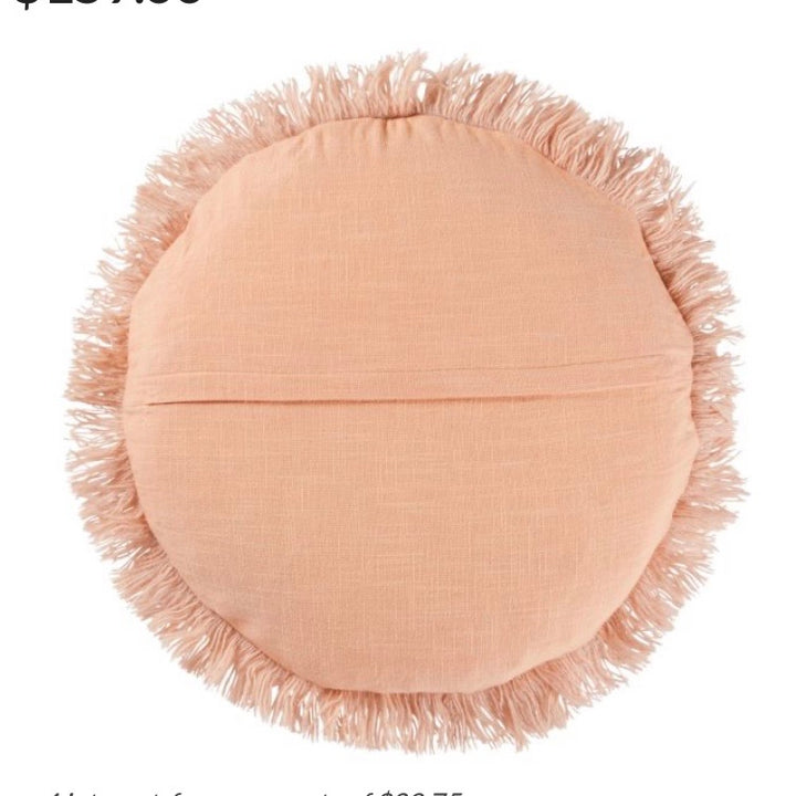 Sage & Clare Hilaire Punch Needle Cushion Peach