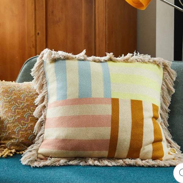 WARE KNIT CUSHION-SAGE & CLARE