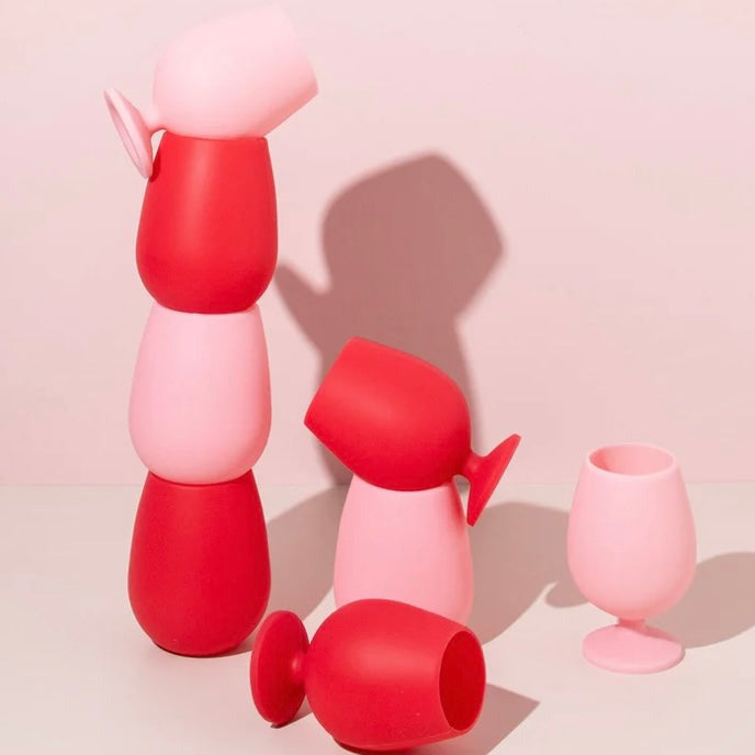 Fegg | Unbreakable Silicone Tumblers | Kitami -cherry + blush