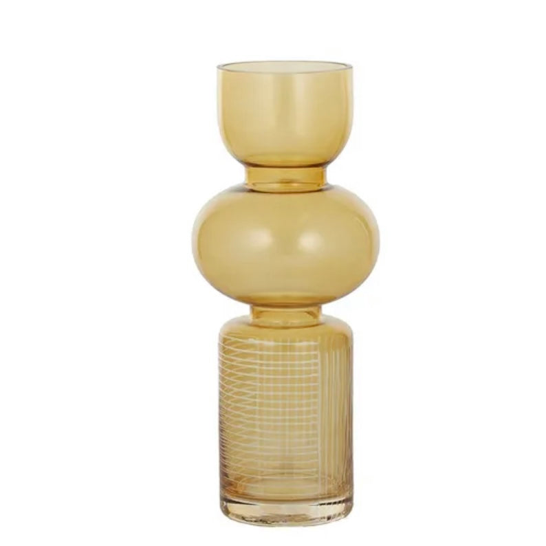 Lior Glass Vase -Amber