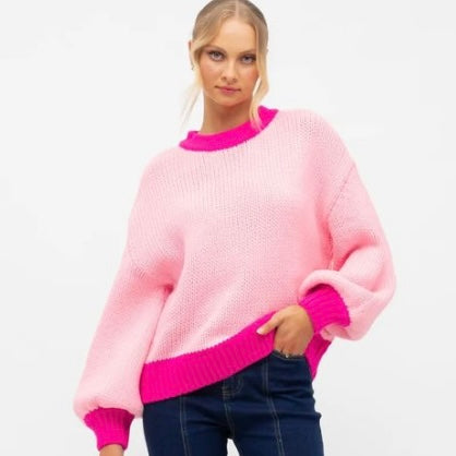 Bellie Knit- Fuchsia/ Fairy Floss