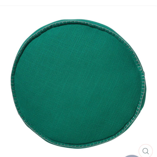 RYLIE ROUND CUSHION - TEAL-SAGE & CLARE