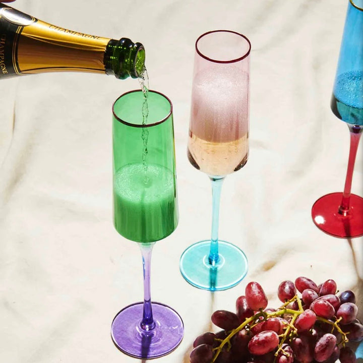 JADED CHAMPAGNE GLASS 2P SET-KIP & CO
