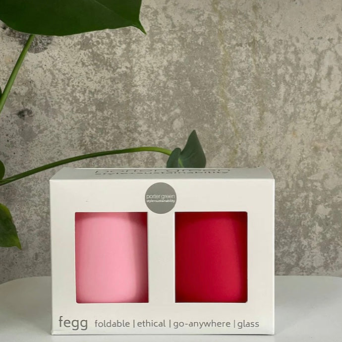 Fegg | Unbreakable Silicone Tumblers | Kitami -cherry + blush