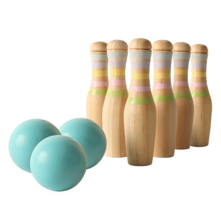 9 Piece Outdoor Skittles Bowling Game Set