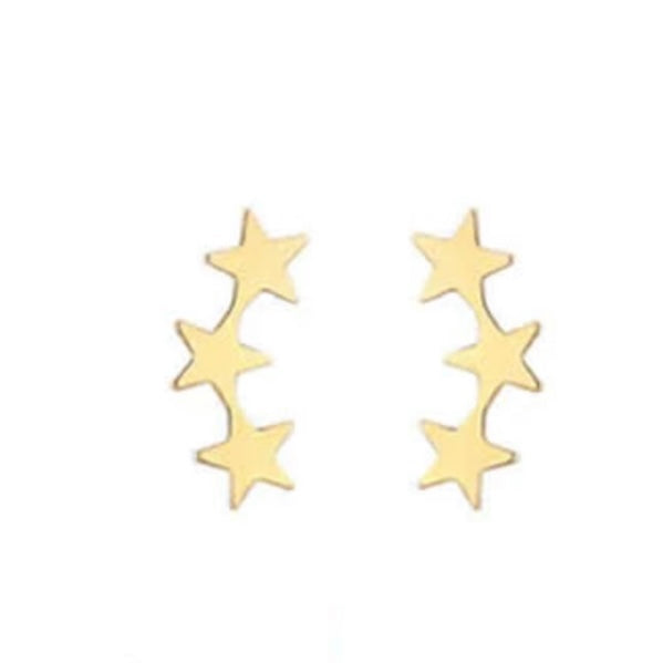 Triple Star Stud - Gold-MISUZI