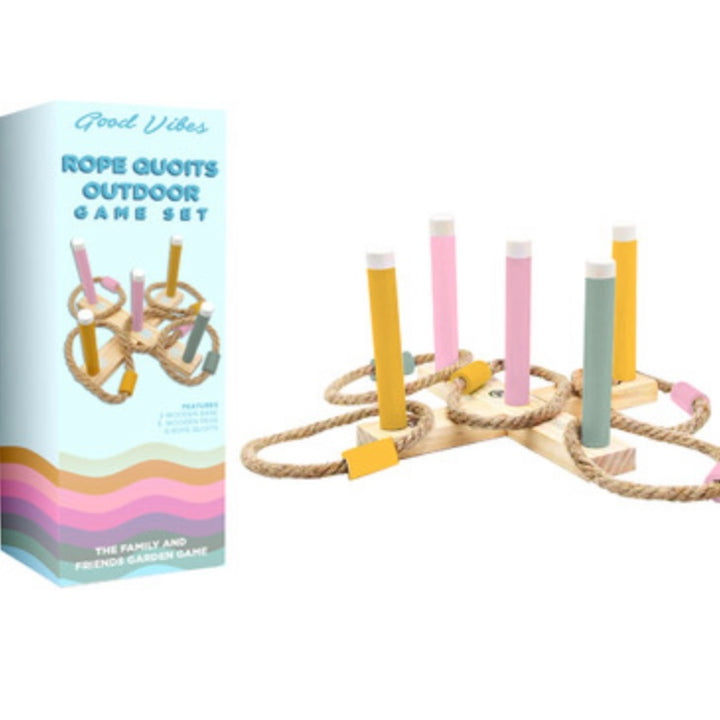 13 Piece Pine Wood Outdoor Quoits Game Set