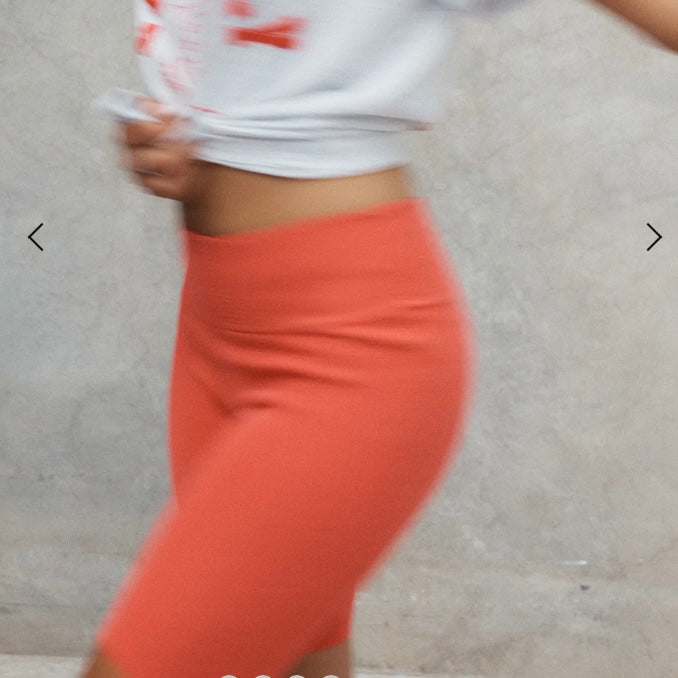 ENA PELLY DAYBREAK BIKE SHORT-CORAL