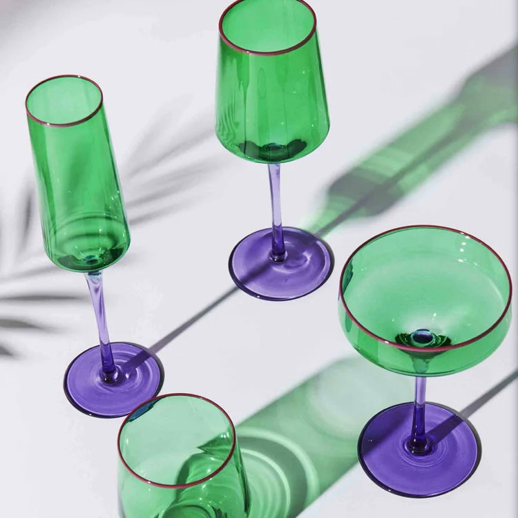 JADED VINO GLASS 2P SET-KIP & CO